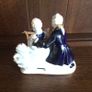 Vintage Blue and White Musical Figurienes Ornament Image 3