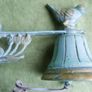 CAST IRON Wall Mount Hummingbird Welcome Bell Rustic Farm/Garden/Patio Door Decor Image 7