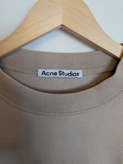 Acne Studios Logo Long Sleeve T-Shirt Beige / Taupe