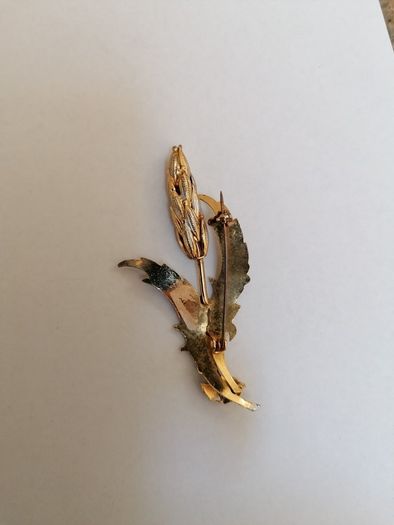 Broach Gold Tone Sheaf of Corn Vintage