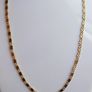 18K Yellow Gold Plated Oval Mirror Chain Link Necklace L-18" Image 5