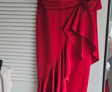 Red Occassion dress and hat