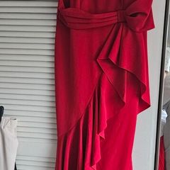 Red Occassion dress and hat