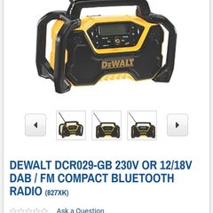 dewalt radio