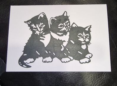 3 Cute Kittens Greeting Card