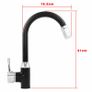 LED Kitchen Sink Mixer Taps Swivel Spout Pull Out Basin Tap Black Chrome Faucet Image 3