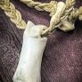 1 Protective Toe Bone on a Plaited Cord with Deer Bone Toggle Talisman Pendant Necklace Shamanic Image 2