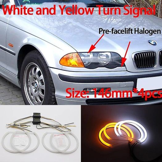 BMW 3 series E46 316i 318i 320d 323i 328i 330i 325xi 330d 1998-2005 LED Cotton Angel Eyes halo rings daytime light