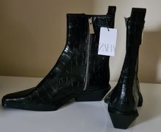 Zara Croc Boots Size Uk 8 (nwt)