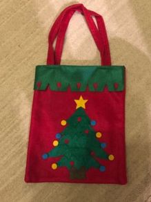 Felt Christmas gift bag 26x21 cm
