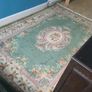 XL Pale Sage Woollen Rug Image 2