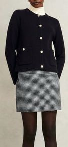 Hobbs Black Simona Wool Blend Knitted Jacket