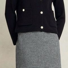 Hobbs Black Simona Wool Blend Knitted Jacket