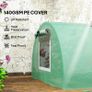 Mini Greenhouse, Portable Tunnel Green House, Green Grow House Steel Frame with 5 Mesh Windows, 3 M, Green Image 3
