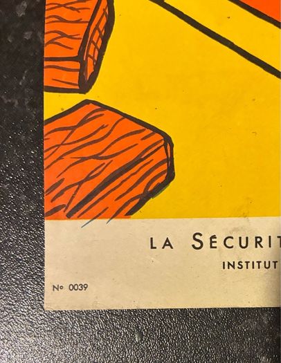 Original 1950's French Industrial Safety Poster