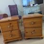 Two Solid Pine Bedside Lockers Image 2