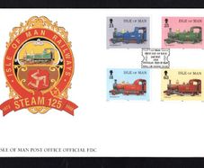 1998 Isle of Man 125th Anniversary of Isle of Man Railway Steam locomotives Commemorative Stamps First Day Cover (FDC)