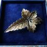 Vintage Silver Tone Marcasite Maple Leaf Brooch Image 2