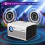 1080P HD Bluetooth Projector ,  Home Movie Projector with Screen, 8000L Outdoor Video Projector with Zoom, Mini Portable Projector Compatible with HDMI,USB, Smartphone,Laptop Image 3