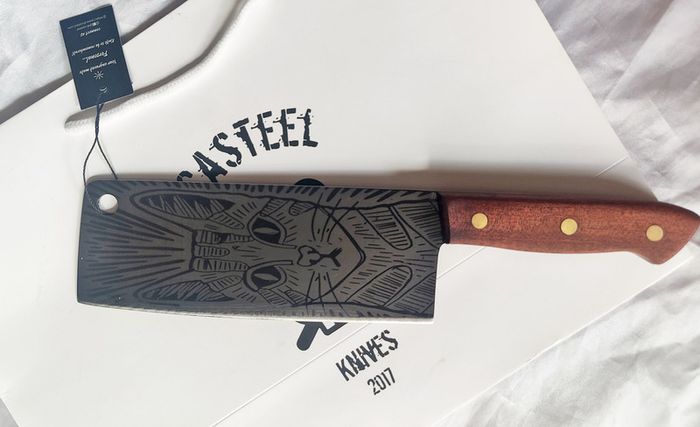 Unique Nakiri Knife Engraved By Di'Casteel