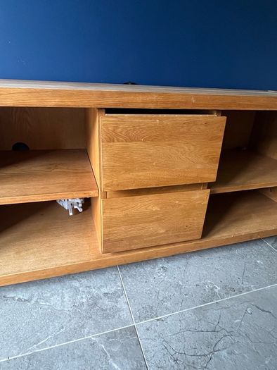 Solid wood TV stand