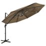 4-Tier Parasol with Aluminium Pole Taupe 3x3 m Image 5