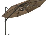 main image for ad 4-Tier Parasol with Aluminium Pole Taupe 3x3 m