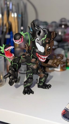 Venom Groot Figure Hand Painted 3D Print