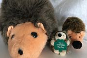 Large Vintage Hedgehog with two smaller hedgehogs