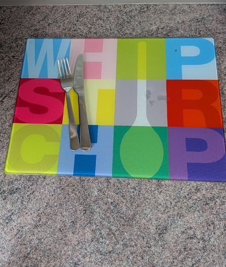 Joseph Joseph Whip Stir Chop Glass Worktop Saver 40 x 30cm Rare Discontinued