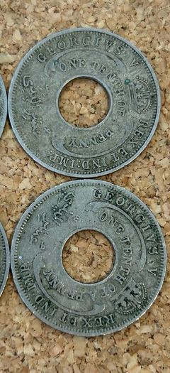 West Africa 1/10 Penny coins (6)
