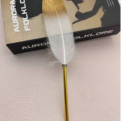 White & Gold Feather Pen - nice gift