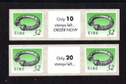 1992-6 Ireland 32p Broighter Collar Self-adhesive definitive (remainder labels) with Only 20 stamps left and Only 10 stampd left ... Order Now Mint Never Hinged (MNH)