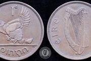 [#445] - Ireland 1940 | Irish 1d | Irish One Penny | Hen and Chicks | KM.11