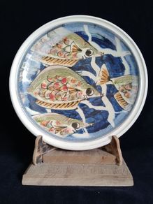 British Studio Ceramics, Bennet Cooper, fish, platter, pottery and ceramics
