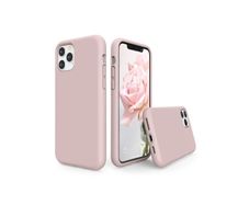 Liquid Silicone Case For iPhone 11 Pro Max Luxury Thin Soft Phone Cover New Pink Sand - FHT3IP11PMLK