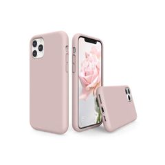 Liquid Silicone Case For iPhone 11 Pro Max Luxury Thin Soft Phone Cover New Pink Sand - FHT3IP11PMLK