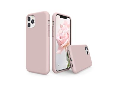 Liquid Silicone Case For iPhone 11 Pro Max Luxury Thin Soft Phone Cover New Pink Sand - FHT3IP11PMLK