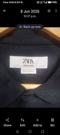 Zara Shirts 1 Black & 1 Navy