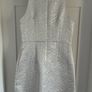 New Miss Selfridge Silver Metallic Embellished Skater Dress Image 3