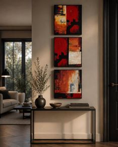 Set of 3 AustroGraphics "Solid Art"Textured