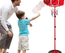 Kids Portable Basketball Stand with Ball