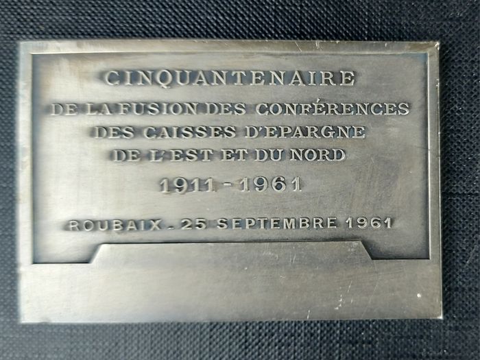 French Savings Bank Commerative Plaque