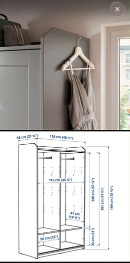 Wardrobe with sliding doors