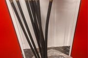 Chimney sweeping set with 7 flexible rods and chimney brush.
