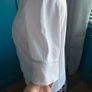 White full zip up blouse/ jacket. Size 12 Image 4