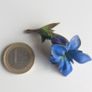 Vintage celluloid bluebell wildflower brooch pin Image 2