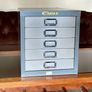 Stack Set of Eagle Midcentury Filing Drawers with Chrome Pull Handles Label Holders 1960s Image 4