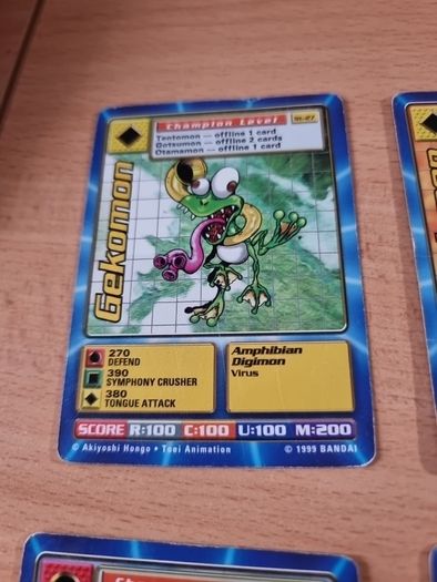 13 Champion level Digimon cards. 1999.