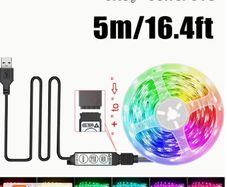 5M/16.4ft TV Background Wall Ambient Light Strip | 3535 Beads, 5V USB,